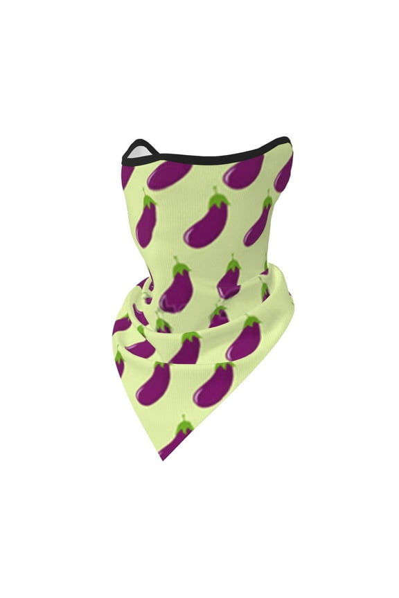 Purple Eggplant Pattern Bandanas Headband Quick Dry Protection Windproof Multifunctional Print Balaclava
