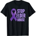 thumbnail image 1 of Purple Elder Abuse Awareness Ribbon - Stop The Elder Abuse T-Shirt, 1 of 4