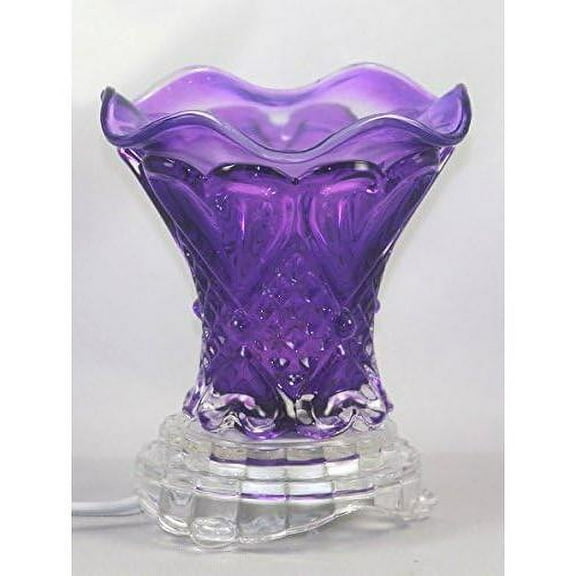 Purple Electric Glass Fragrance Scented Oil Warmer (Burner/Warmer/Lamp) with Dimmer Switch