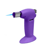 Purple Electronic Micro Torch Lighter Kitchen Cooking, Lab, Dental, Plumbing, Electronic Ignition, Adjustable Flame Blow Torch