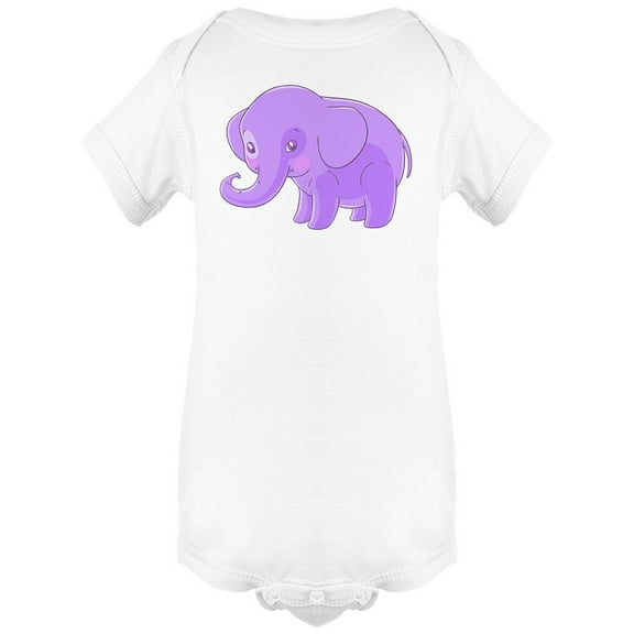 Purple Elephant Doodle Style Bodysuit Infant -Image by Shutterstock, 6 Months