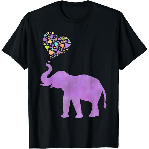 Purple Elephant Love T-shirt T-Shirt