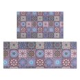 thumbnail image 1 of Purple Ethnic Geometric Patchwork Pattern Kitchen Rugs Sets Of 2,Anti Fatigue Kitchen Mat Rugs Non Slip Washable,Decorative Kitchen Floor Mats for Kitchen,Sink,Laundry,17"x30"+17"x47", 1 of 7