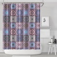 thumbnail image 1 of Purple Ethnic Geometric Patchwork Pattern Shower Curtain 84"x72" ,Bathroom Decorative Shower Curtains Set with 12 Hooks,Modern Waterproof Washable Shower Curtain, 1 of 6