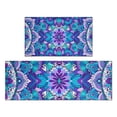 thumbnail image 1 of Purple Ethnic Mandala Pattern Kitchen Rugs Sets Of 2,Anti Fatigue Kitchen Mat Rugs Non Slip Washable,Decorative Kitchen Floor Mats for Kitchen,Sink,Laundry,17"x30"+17"x47", 1 of 7