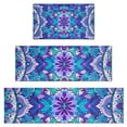 thumbnail image 1 of Purple Ethnic Mandala Pattern Kitchen Rugs Sets Of 3,Kitchen Runner Rugs Non Skid Washable,Decorative Kitchen Floor Mats for Kitchen,Sink,Laundry,17"x30"+ 17"x47" + 17"x59", 1 of 6