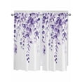 thumbnail image 1 of Purple Eucalyptus Leaves Bedroom Curtains 63 Inches length, Spring Rustic Botanical Window Treatment Curtain Drapes, Rod Pocket Curtain Panels for Living Room Kitchen, 42"x63", 2 Panels, 1 of 7