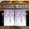 thumbnail image 1 of Purple Eucalyptus Leaves Kitchen Towels Set of 4, Spring Floral Summer Botanical Absorbent Dish Towels for Kitchen, Microfiber Hand Towel, Quick Drying Tea Towel for Cleaning Decorative Dishcloths, 1 of 7