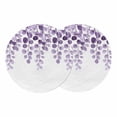 thumbnail image 1 of Purple Eucalyptus Leaves Round 13 Inch Placemats Set of 2, Watercolor Floral Leaf Plants HeatResistant Non Slip Place Mats for Dining Table, Wipeable Braided Kitchen Table Mats for Housewarming, 1 of 9