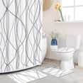 thumbnail image 1 of Purple Eucalyptus Leaves Shower Curtain Set 4PCs with Non-Slip Rugs,Toilet Lid Cover and Bath Mat,Bathroom Decoration 71x71 Inch with Hooks, 1 of 5