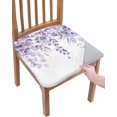 thumbnail image 1 of Purple Eucalyptus,Romantic Elegant Flower Leaves Herbs Chair Seat Covers for Dining Room Stretch Chair Seat Covers Set of 6, Chair Seat Protector Cushion Slipcovers for Kitchen Restaurant Office, 1 of 6