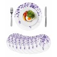 thumbnail image 1 of Purple Eucalyptus Round 13 Inch Placemats Set of 8, Botanical Plant Rustic Branch Floral HeatResistant Non Slip Place Mats for Dining Table, Wipeable Braided Kitchen Table Mats for Housewarming, 1 of 9