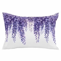 Purple Eucalyptus Throw Pillow Cover 20 x 36 Inch Decorative Pillow Cover Botanical Garden Flowers Lumbar Pillowcase Seasonal Rectangle Cushion Case for Couch Sofa Bed Living Room