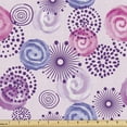 thumbnail image 1 of Ambesonne Purple Fabric by the Yard Upholstery, Watercolor Flower Art, 1 Yard, Blue Pink, 1 of 5