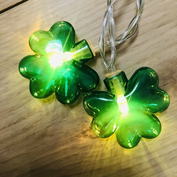 Purple Fairy Lights,Christmas Lights,5.4ft String Lights St Patrick's Day Decorations 10 LED Green String Lights St Patricks Day Battery Operated Lights For Irish Party,(USB 5.4ft/1.65m)