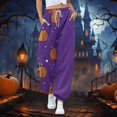 thumbnail image 1 of Purple Fall, Autumn, & Halloween Themed Pajama Pants Womens Halloween Pajamas Pants Cute Magical Pajama Soft Long Bottoms Women Fall Pjs S, 1 of 4