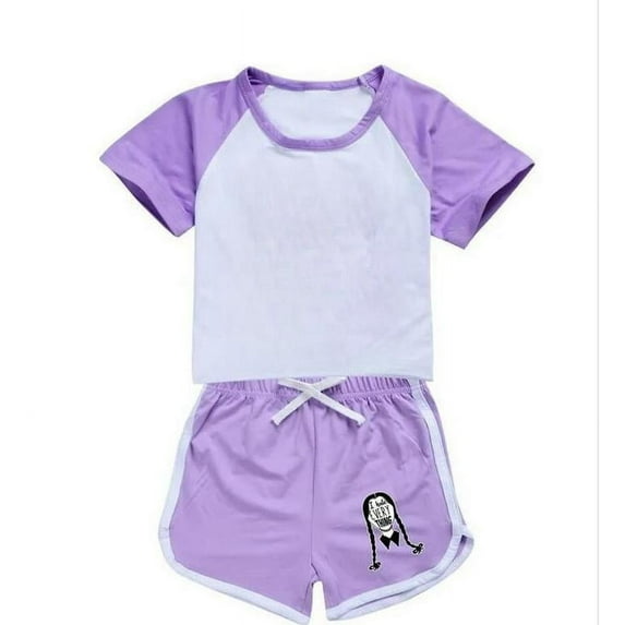 Purple Family Shirt Kid Women Girls Shirt and Shorts