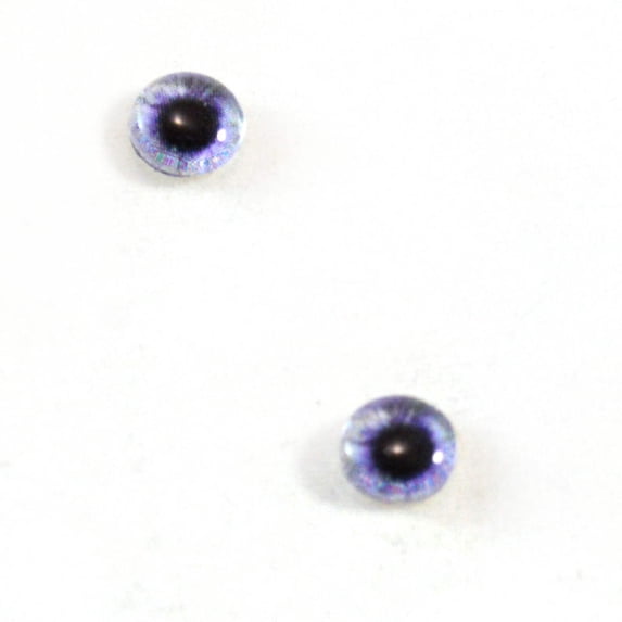 Purple Fantasy Glass Eyes with Yellow