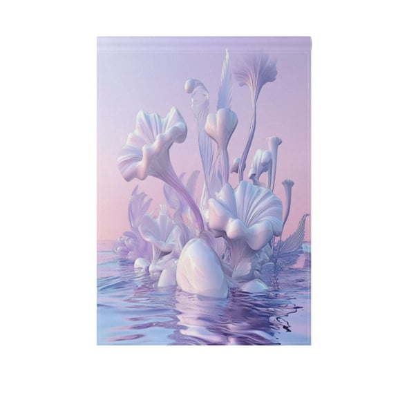 Purple Fantasy World Garden Flag Double Sided Outdoor Banners Yard Flags for Garden Home Holiday Decorations