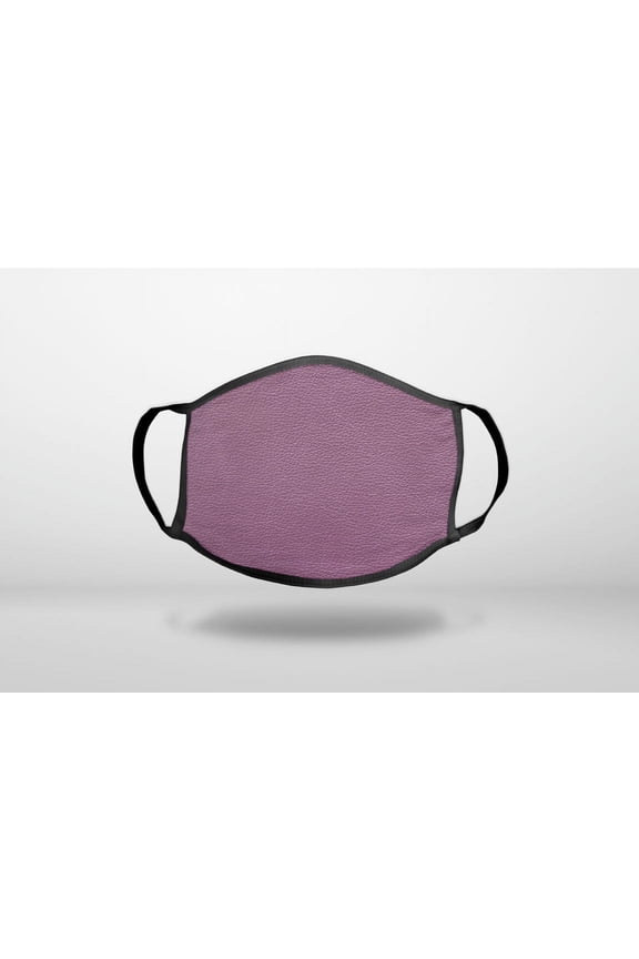 Purple Faux Leather Print Design - 3-Ply Reusable Soft Cloth Face Covering, Unisex, Cotton Inner Layer