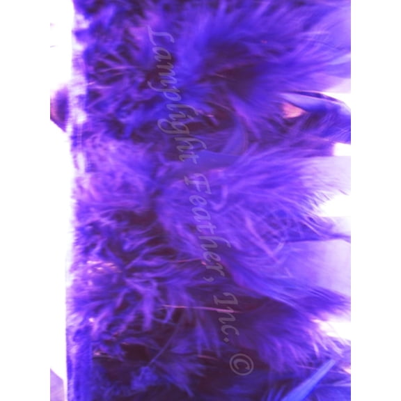 Purple Feather Trim Chandelle Premium per yard