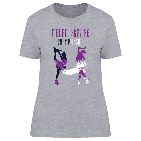 Purple Figure Skating T-Shirt Women -Image by Shutterstock, Female Small