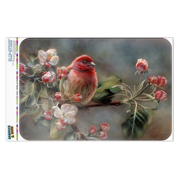Purple Finch Bird Tree Blossoms Home Business Office Sign