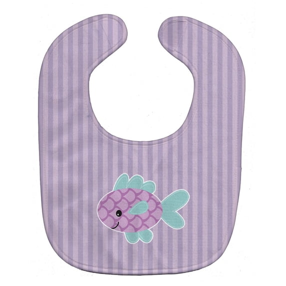 Purple Fish Baby Bib