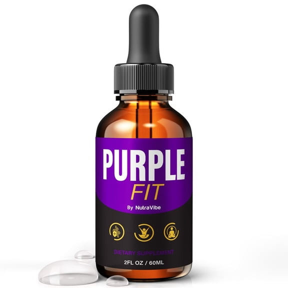 Purple Fit  Natural Daily Liquid Formula Designed to Align with Fitness Goals, Support an Active Lifestyle & Body Balance | Just a Few Drops for a Fit-Focused Routine (30 Servings)