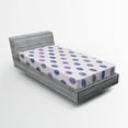 thumbnail image 1 of Purple Fitted Sheet, Watercolor Paint Style Nostalgic Retro Style Polka Dot Pattern Nursery Theme Classic, Soft Decorative Fabric Bedding, Twin Size, Lilac Blue, by Ambesonne, 1 of 2