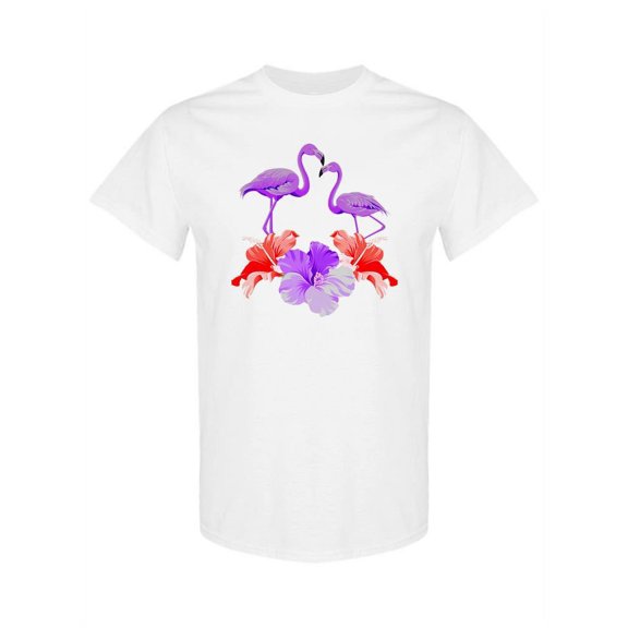 Purple Flamingos T-Shirt Women -SPIdeals Designs, Female Large