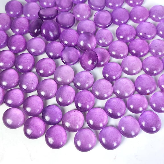 Purple Flat Marbles 15 OZ, Glass Gems, Fall & Halloween Decor