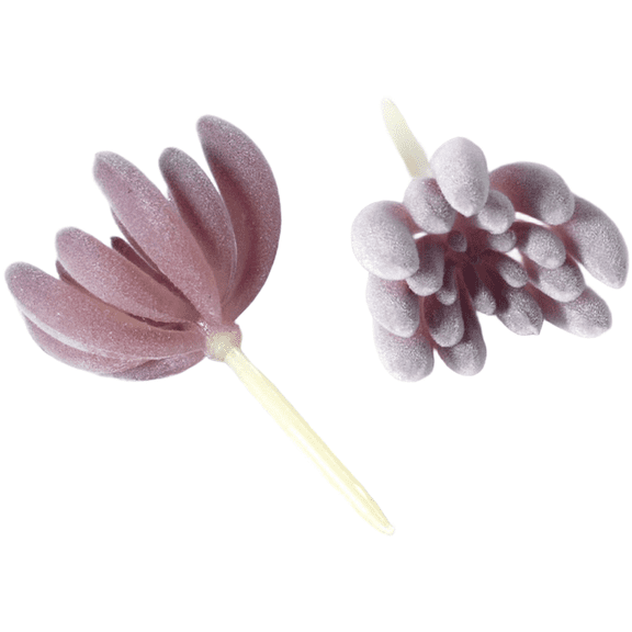 Purple Flocked Artificial Succulent Plants FOR mini Potted Arrangement