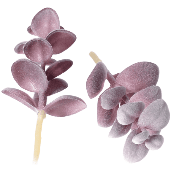 Purple Flocked Artificial Succulent Plants FOR mini Potted Arrangement
