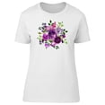 thumbnail image 1 of Purple Floral Arrangement T-Shirt Women -Image by Shutterstock, Female x-Large, 1 of 2