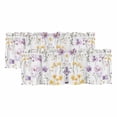 thumbnail image 1 of Purple Floral Blossom Curtain Valances for Windows, Kitchen Valance Window Treatments Panel 2 Pack, Spring Rustic Botanical Rod Pocket Short Curtains for Bathroom Bedroom 60 x 18 Inch, 1 of 8