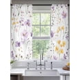 thumbnail image 1 of Purple Floral Blossom Sheer Curtains for Living Room Bedroom Spring Rustic Botanical Sheer Curtains 72 Inch Long 2 Panels Set Light Filtering Curtain Window Treatments Drapes for Dining Room, 1 of 6
