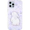 thumbnail image 1 of Purple Floral Bunny Phone Case for iPhone 15 Pro, Cute Korea 3D Rabbit Tulip Flower Cartoon Case with Rabbit Hold Stand for Women Girls, 1 of 12