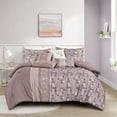 thumbnail image 1 of Purple Floral Comforter Set Queen Size, 1 of 7