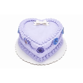 Purple Floral Heart Cake
