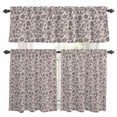 thumbnail image 1 of Purple Floral Kitchen Curtains Sets for Windows 24 Inch Length, Spring Plants Flowers Vintage Rustic Rod Pocket Window Treatments Tier Curtains and Valances Set for Bedroom/Bathroom, 1 of 8