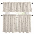 thumbnail image 1 of Purple Floral Kitchen Curtains Sets for Windows 24 Inch Length, Spring Summer Pastoral Botanical Burlap Rod Pocket Window Treatments Tier Curtains and Valances Set for Bedroom/Bathroom, 1 of 8