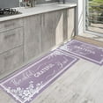 thumbnail image 1 of Purple Floral Kitchen Mats for Floor Set of 2, Floor Mat Carpet Runner Area Rug Washable, Lavender Home Kitchen Decor and Accessories Stuff, 17x30 and 17x47 Inch, 1 of 6