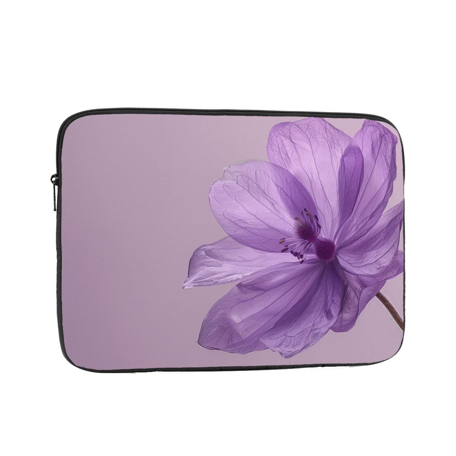 Purple Floral Laptop Sleeve Bag Compatible With MacBook Air / Pro iPad ...