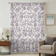 thumbnail image 1 of Purple Floral Leaf Sheer Curtains 72 Inches Long, Retro Farmhouse Plant Tree Branch Light Filering Curtains, Breathable Simi Curtain Privacy Drapes for Living Room Bedroom Window Treatment, 1 of 9