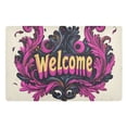 thumbnail image 1 of Purple Floral Pattern Floor Door Mat Outdoor Indoor for Home Entrance Welcome Mats 32"x20", 1 of 8