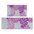 thumbnail image 1 of Purple Floral and Petal Pattern Kitchen Rugs Sets Of 2,Anti Fatigue Kitchen Mat Rugs Non Slip Washable,Decorative Kitchen Floor Mats for Kitchen,Sink,Laundry,17"x30"+17"x47", 1 of 7