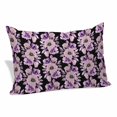 thumbnail image 1 of Purple Floral Pillow Covers, Linen Long Throw Pillow Case, Abstract Watercolor Flower Leaf Plant Holiday Pillow Protector Decorative Cushion Cover for Living Room/Bedroom 12" x 20", 1 of 8