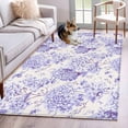 thumbnail image 1 of Purple Floral Runner Rug 2.7x5 FT, Non Slip Entryway Carpet, Hydrangeas Flower Spring Summer Botanical Washable Soft Floor Carpet Entrance Mat Non-Shedding Throw Rug for Hallway Laundry Room Bedside, 1 of 9