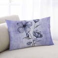 thumbnail image 1 of Purple Floral Standard Size Pillow Cover,Pillowcase Protectors with Zipper,Breathable Decorative Throw Pillow Case Cover,Vintage Botanical Gradient Pastel Painting Pillow Shams for Couch 20x26Inch, 1 of 8